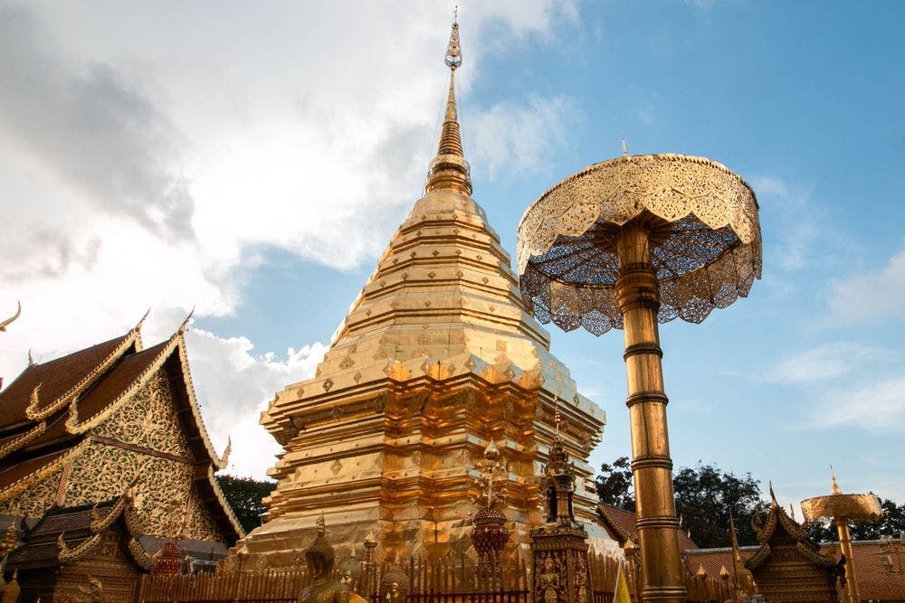 Die Wanderung auf den Doi Suthep führt zu einem herrlichen Tempel mit genialer Aussicht.